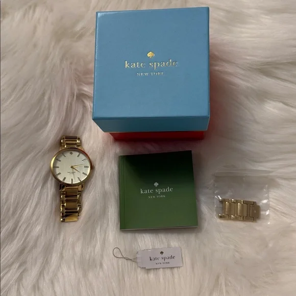 Kate Spade New York Gramercy Grand Gold-Tone Watch with Crystal Accents - Picture 15 of 15
